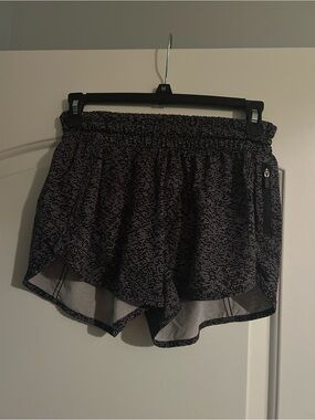 Black Speckled Women's Athletic Shorts - Lightweight Run Shorts